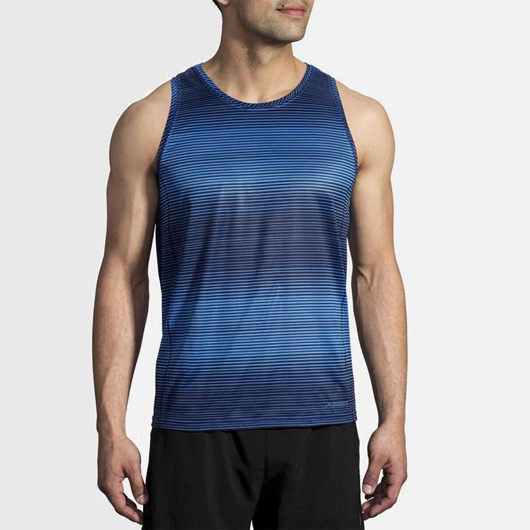 Brooks Ghost - Camiseta Sin Mangas Hombre - Azules (PZBM-83469)